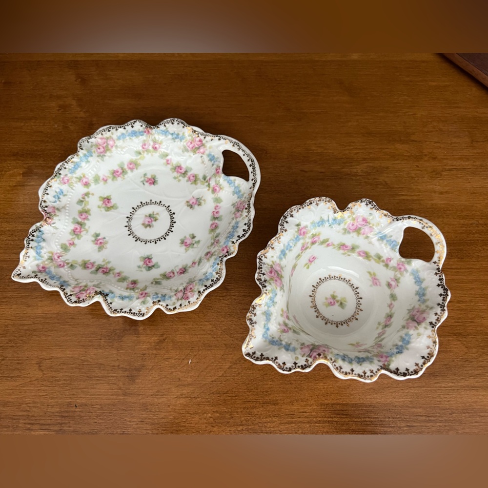 VTG floral design imperial crown, China, Austria, mayonnaise dish and plate - Picture 2 of 6